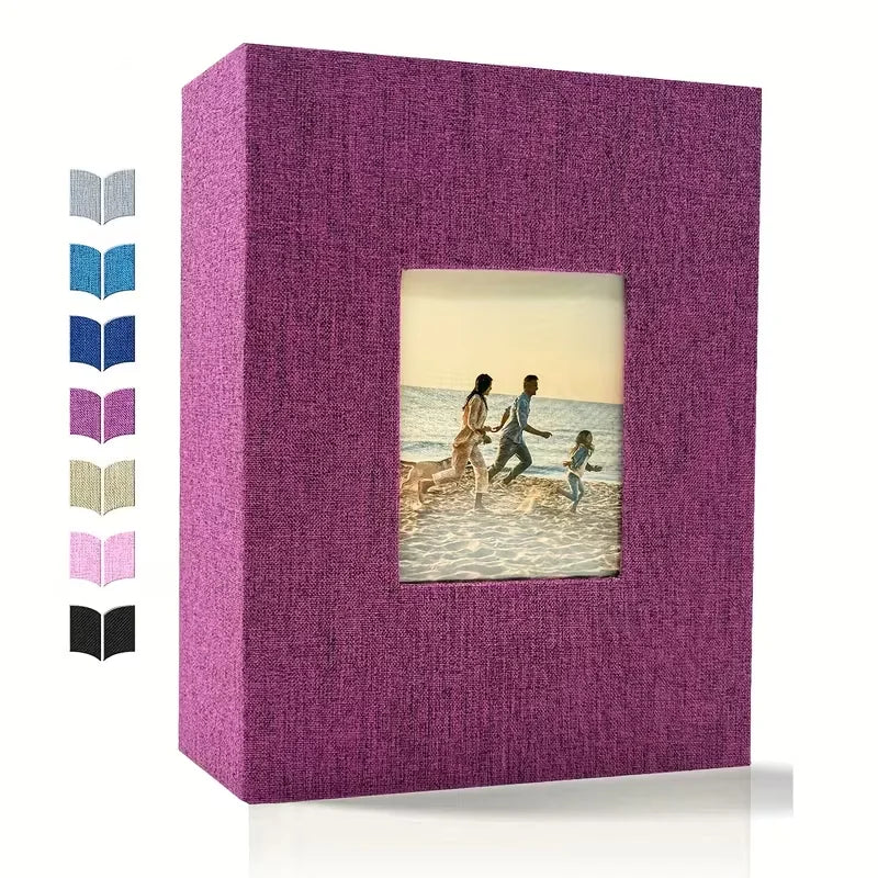Grand Album Photo en Lin – 200 à 300 Pochettes pour Photos 10x15cm