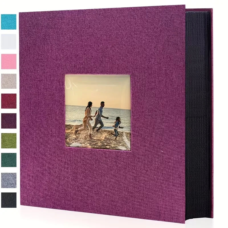 Grand Album Photo en Lin – 200 à 300 Pochettes pour Photos 10x15cm