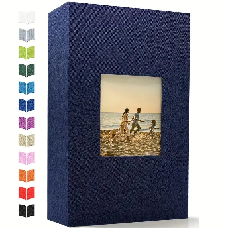 Grand Album Photo en Lin – 200 à 300 Pochettes pour Photos 10x15cm