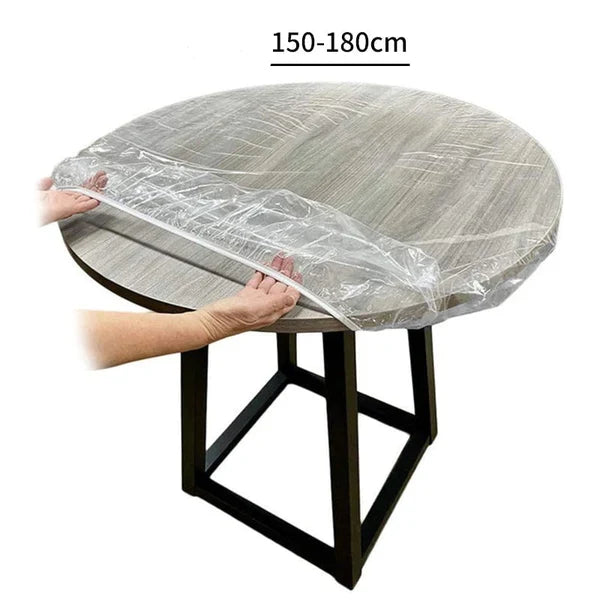 Nappe de Table Ronde Transparente et Elastique