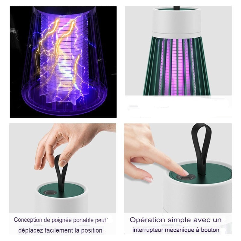 Lampe Anti-Moustiques à Accrocher ou Poser – Rechargeable