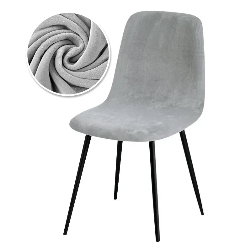 Housse de Chaise en Velours Extensible