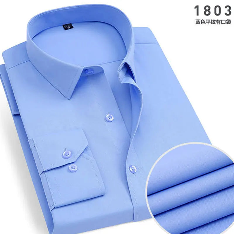 Chemise Homme à Rayures & Manches Longues – Sans Repassage, Anti-froissage et Respirante