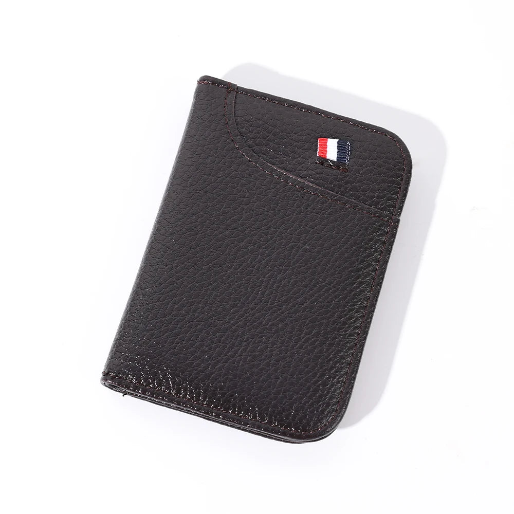 Portefeuille Homme Ultra-Fin en Cuir PU – Mini Porte-Cartes Compact & Léger