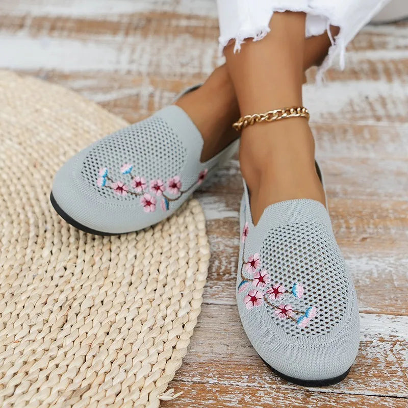 Ballerines en Maille respirante Détail Broderie - Printemps 2025