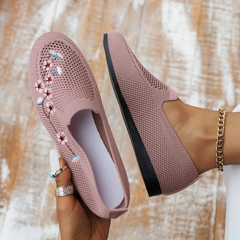 Ballerines en Maille respirante Détail Broderie - Printemps 2025