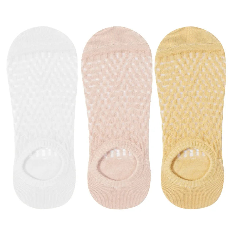 Lot 3 Paires Socquettes Invisibles Femme Maille Fine Respirante été