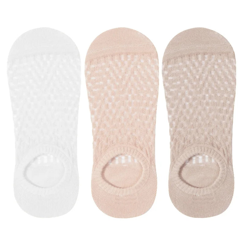 Lot 3 Paires Socquettes Invisibles Femme Maille Fine Respirante été