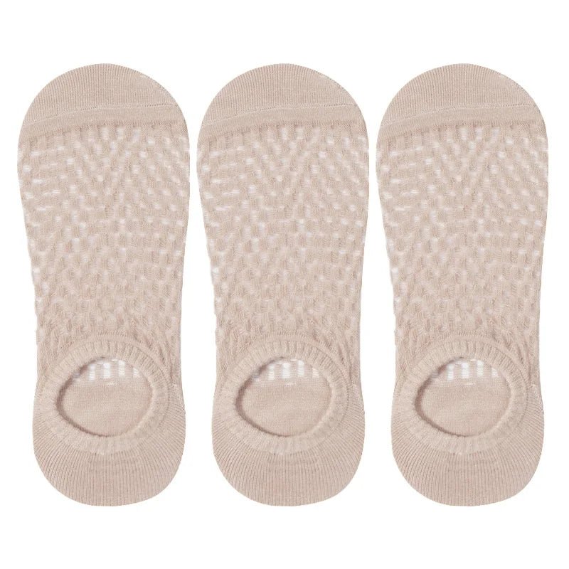 Lot 3 Paires Socquettes Invisibles Femme Maille Fine Respirante été