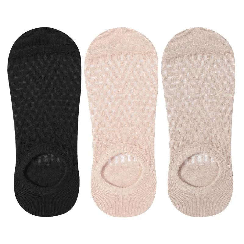 Lot 3 Paires Socquettes Invisibles Femme Maille Fine Respirante été