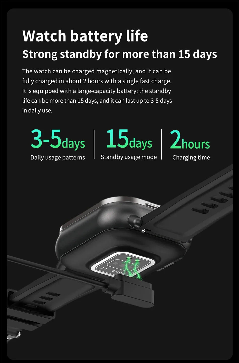 Montre intelligente connectée 2 en 1 avec écouteurs + Bracelet OFFERT