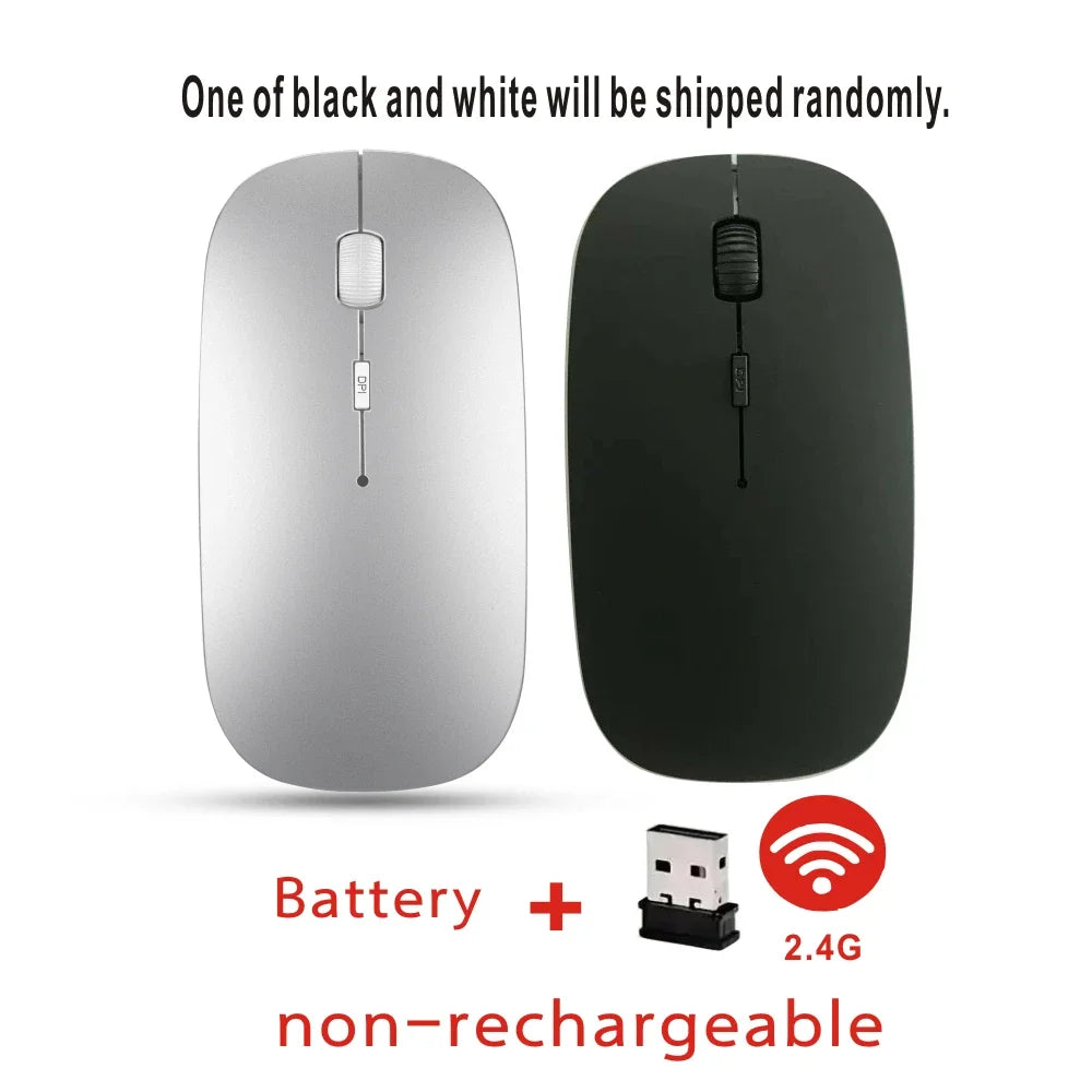 Souris Sans Fil Double Mode Bluetooth & 2,4 GHz – Rechargeable, Silencieuse et DPI Réglable