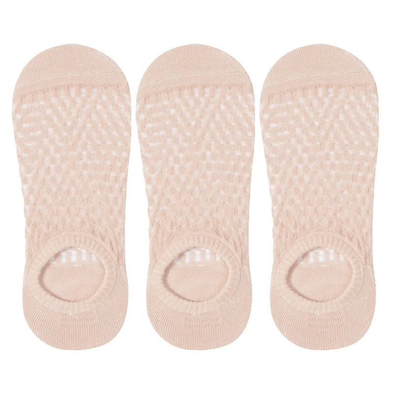 Lot 3 Paires Socquettes Invisibles Femme Maille Fine Respirante été