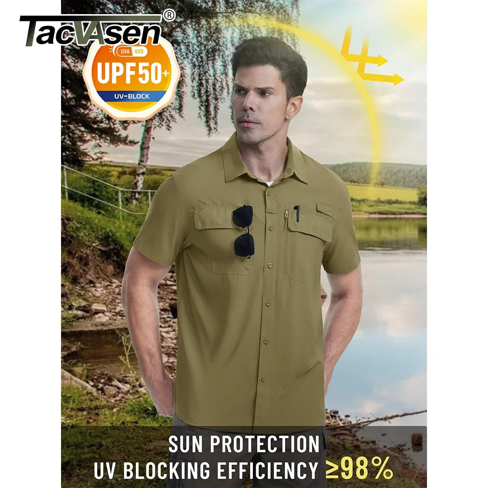 Chemise Cargo Homme Anti-UV à Séchage Rapide