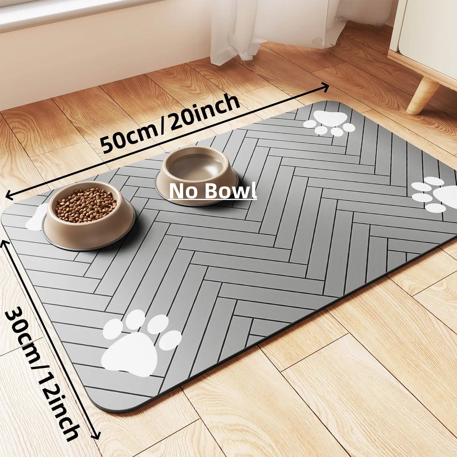 Tapis Absorbant pour Gamelles Chien & Chat – Imperméable, Antidérapant & Séchage Rapide – Pour Eau et Nourriture