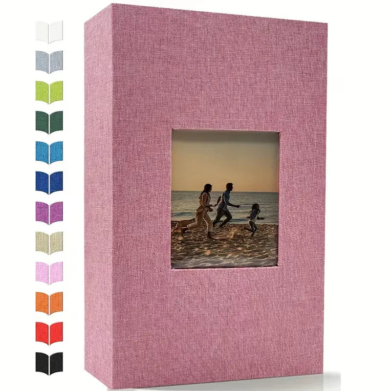 Grand Album Photo en Lin – 200 à 300 Pochettes pour Photos 10x15cm