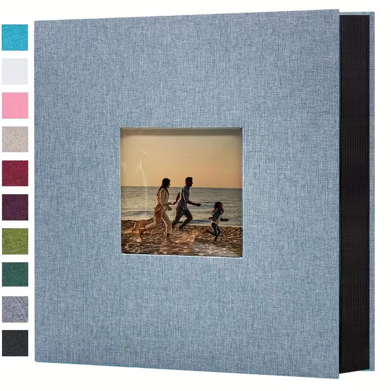Grand Album Photo en Lin – 200 à 300 Pochettes pour Photos 10x15cm
