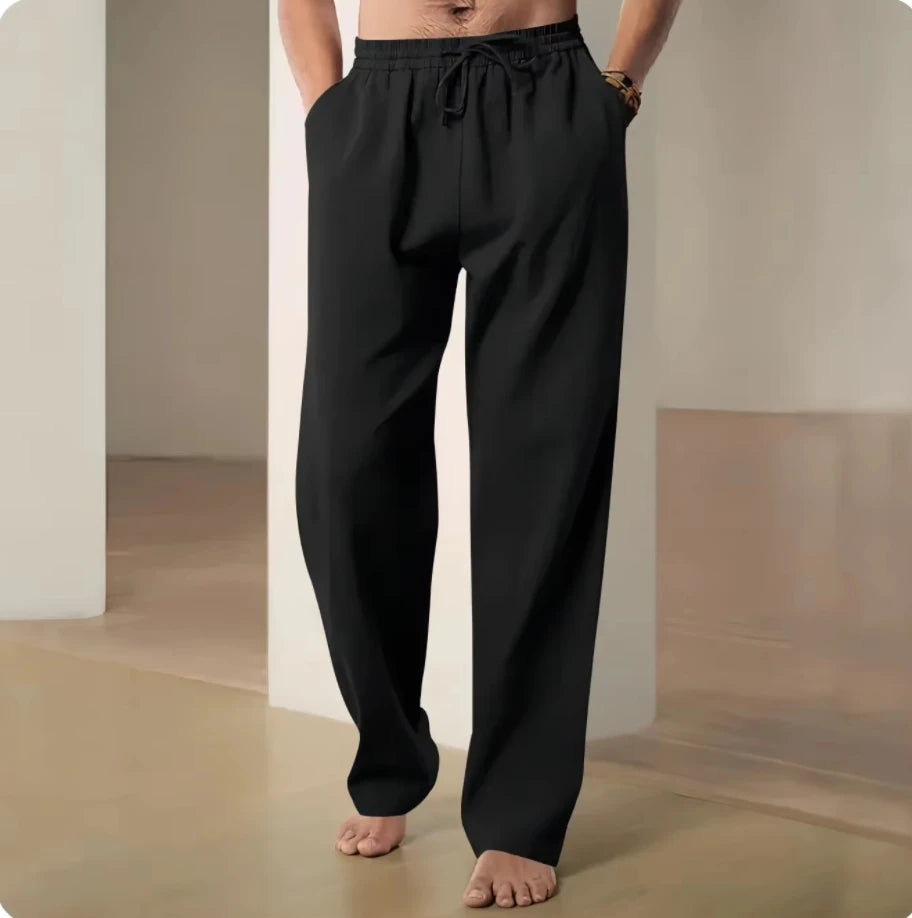 Pantalon Ample en Lin & Coton Respirant Été - Homme
