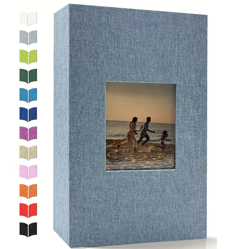 Grand Album Photo en Lin – 200 à 300 Pochettes pour Photos 10x15cm