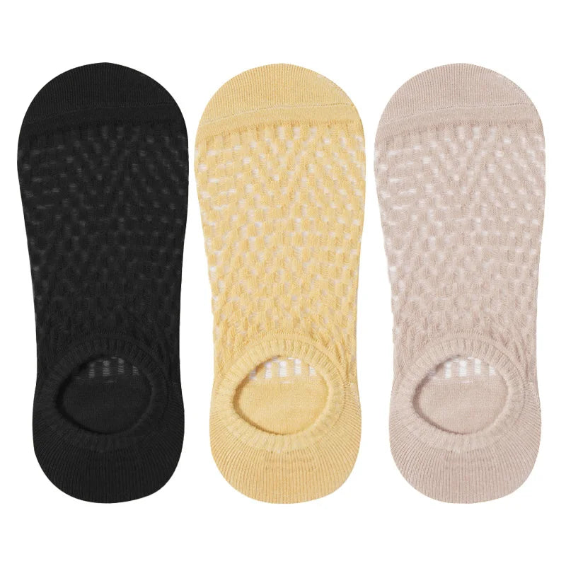 Lot 3 Paires Socquettes Invisibles Femme Maille Fine Respirante été
