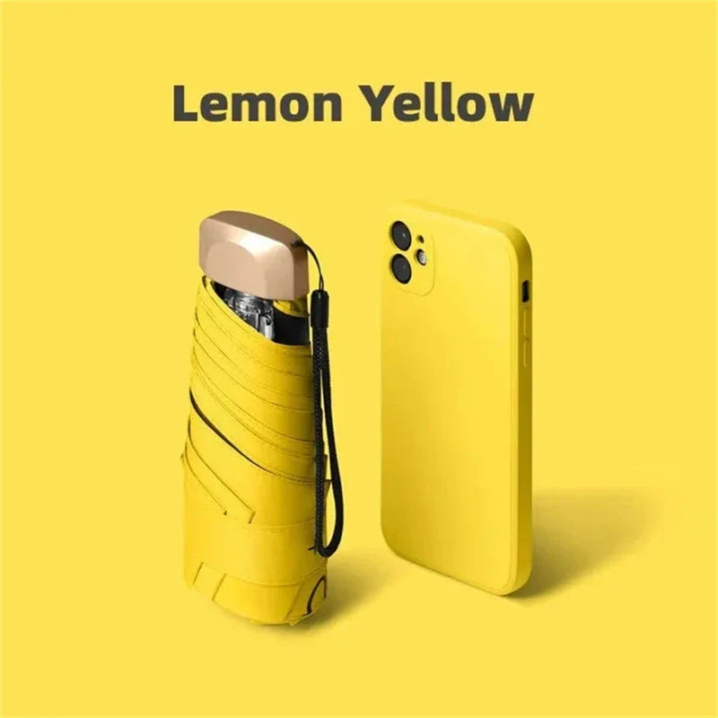 Mini Parapluie de Poche ULTRA léger en Vinyle Pliable