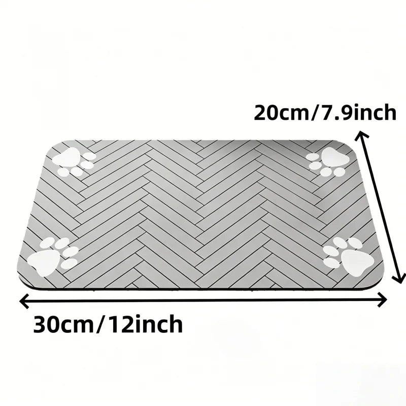 Tapis Absorbant pour Gamelles Chien & Chat – Imperméable, Antidérapant & Séchage Rapide – Pour Eau et Nourriture