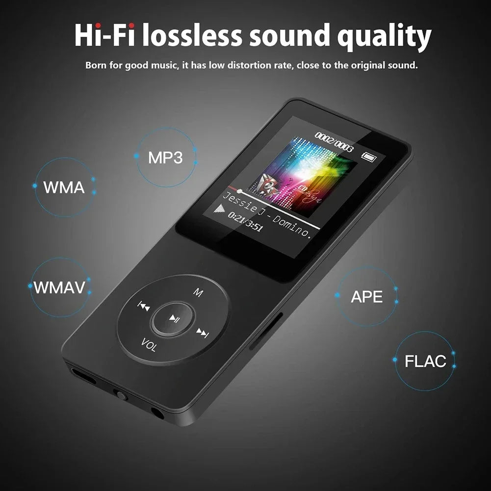 Lecteur MP3 portable, Radio FM avec écran 5,4 pouces + Carte 128Gb