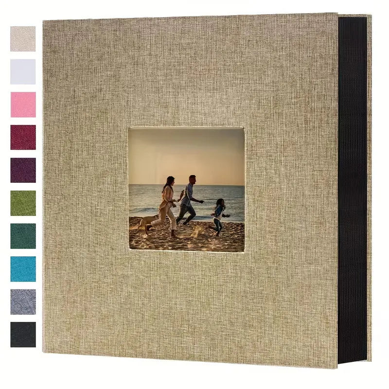Grand Album Photo en Lin – 200 à 300 Pochettes pour Photos 10x15cm