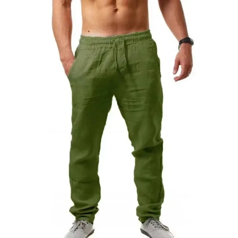 Pantalon Ample en Lin & Coton Respirant Été - Homme