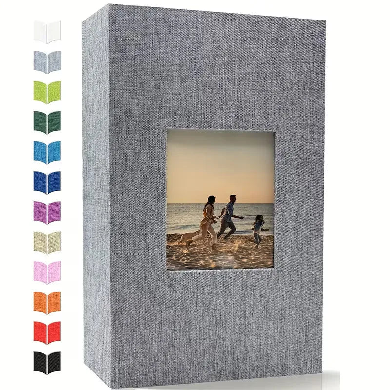 Grand Album Photo en Lin – 200 à 300 Pochettes pour Photos 10x15cm