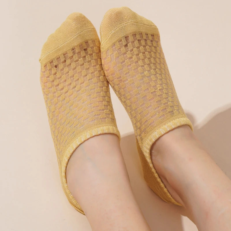 Lot 3 Paires Socquettes Invisibles Femme Maille Fine Respirante été