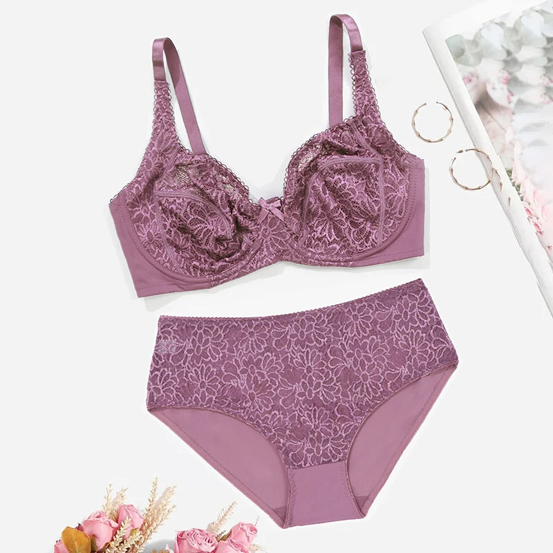 Ensemble de Lingerie en Dentelle BEAUWEAR - Grandes Tailles