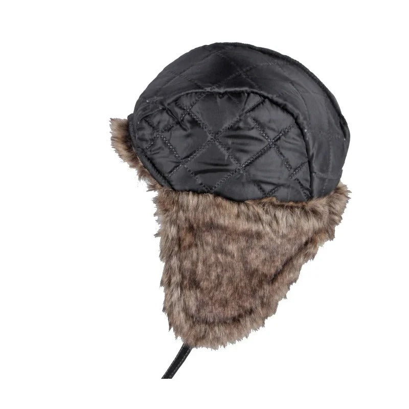 Chapka en Cuir PU intérieur fourrure