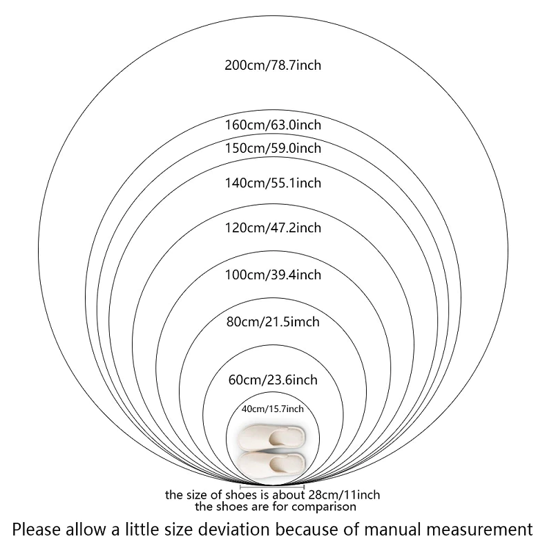 Tapis rond ultra-doux - Imitation fourrure