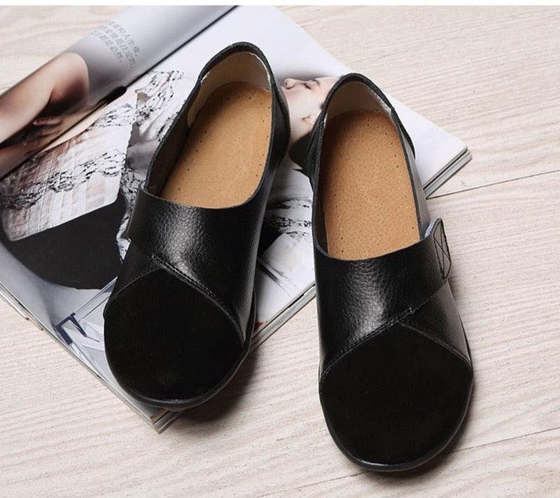 Maddy - Mocassins orthopédiques en cuir femme - DealValley