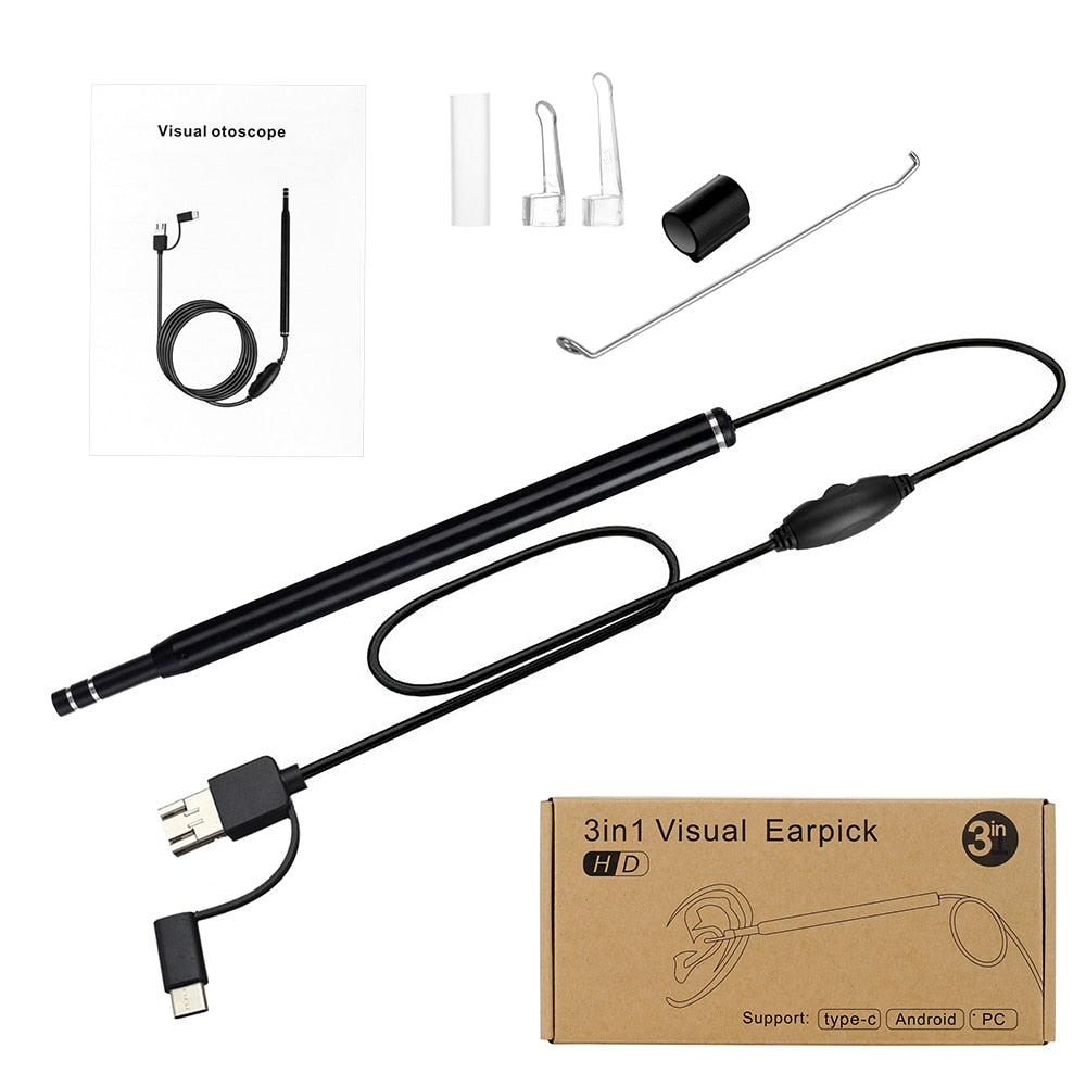 Caméra Otoscope HD - Micro USB, USB, USB Type-C