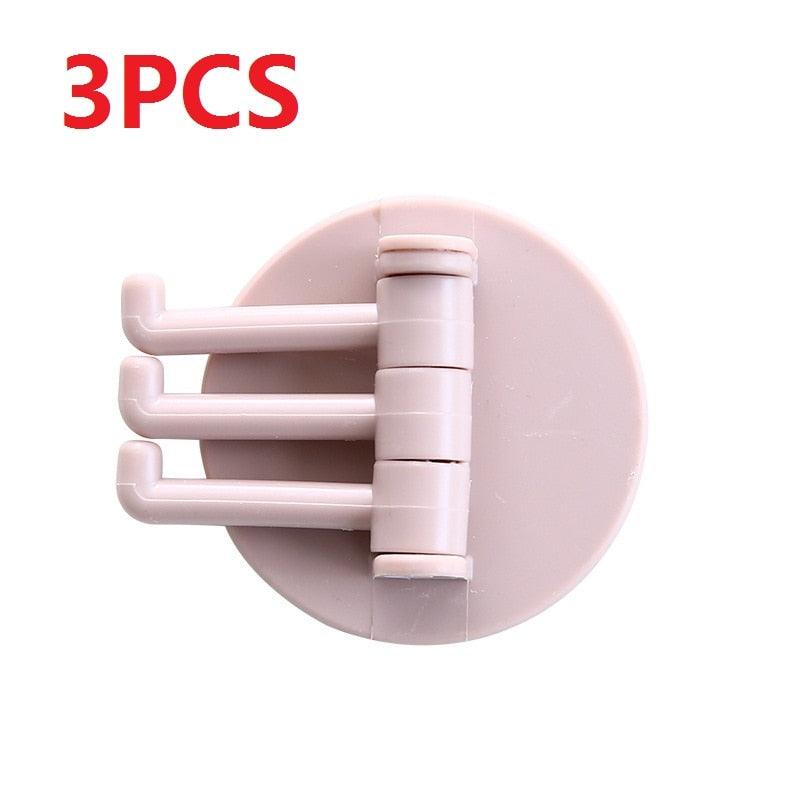 Lot de 3 crochets muraux rotatifs