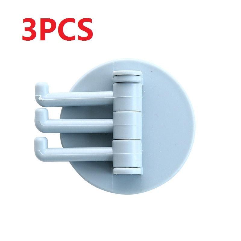 Lot de 3 crochets muraux rotatifs