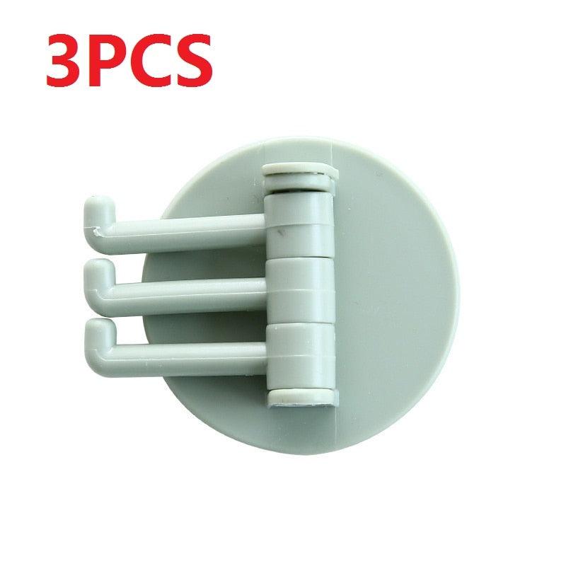 Lot de 3 crochets muraux rotatifs