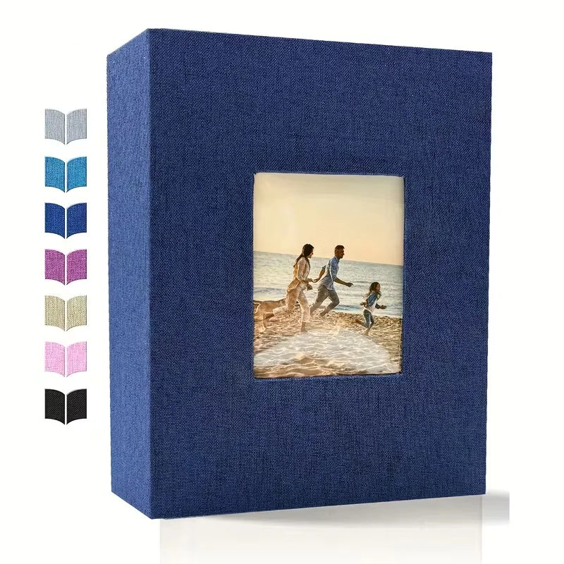 Grand Album Photo en Lin – 200 à 300 Pochettes pour Photos 10x15cm
