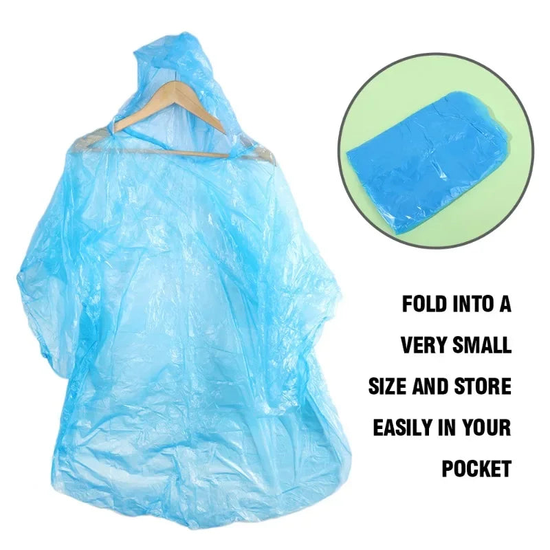 Lot de 2 Ponchos de Pluie + Housse Porte Clé