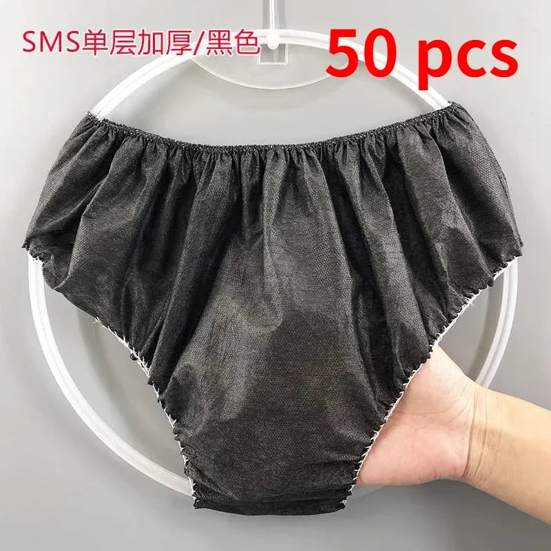 Lot de 50 Sous-Vêtements Jetables Hygiéniques pour Voyage & Spa