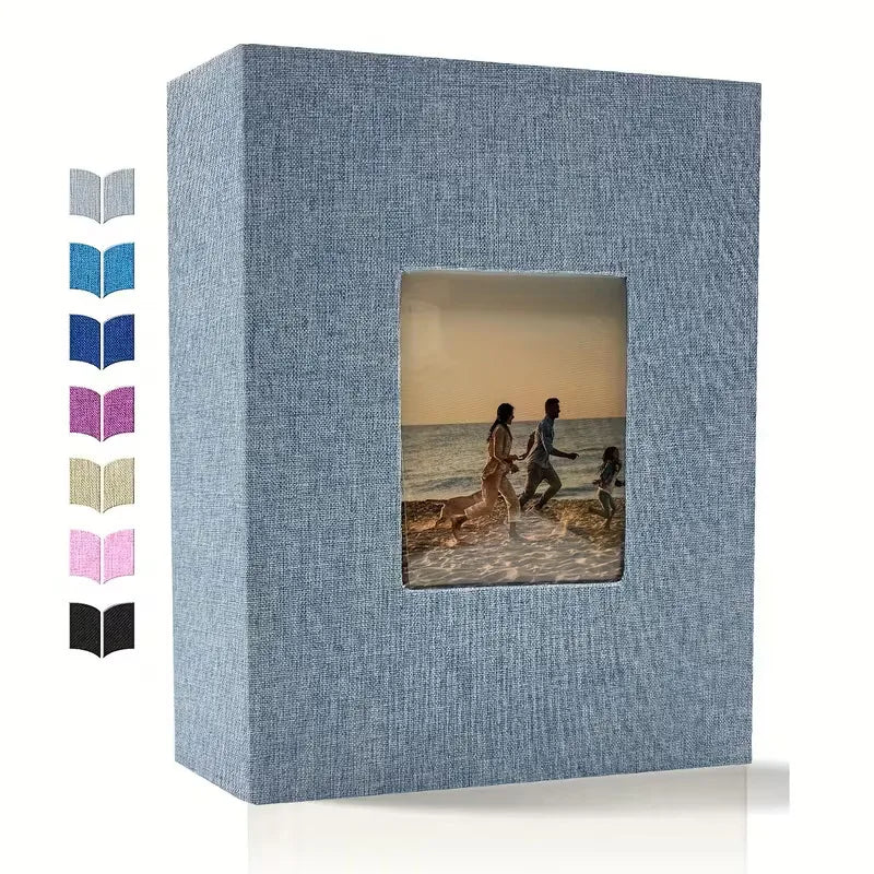 Grand Album Photo en Lin – 200 à 300 Pochettes pour Photos 10x15cm