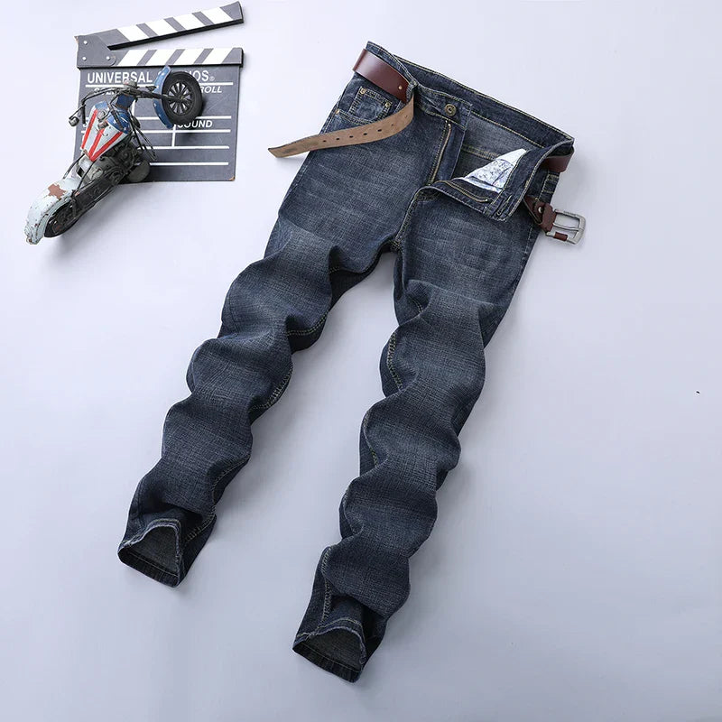 Jean en denim classique coupe droite pour Homme