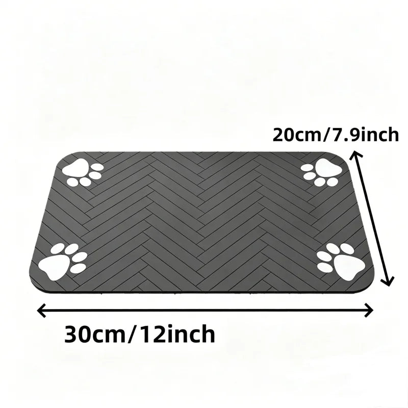Tapis Absorbant pour Gamelles Chien & Chat – Imperméable, Antidérapant & Séchage Rapide – Pour Eau et Nourriture