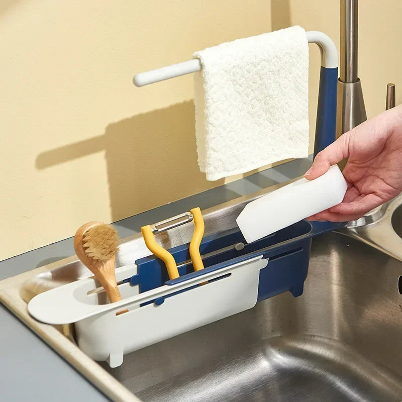 Bac de Rangement pour Évier de Cuisine Taille Réglable