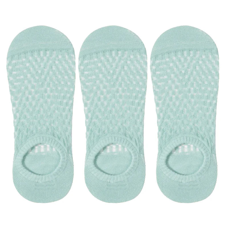 Lot 3 Paires Socquettes Invisibles Femme Maille Fine Respirante été