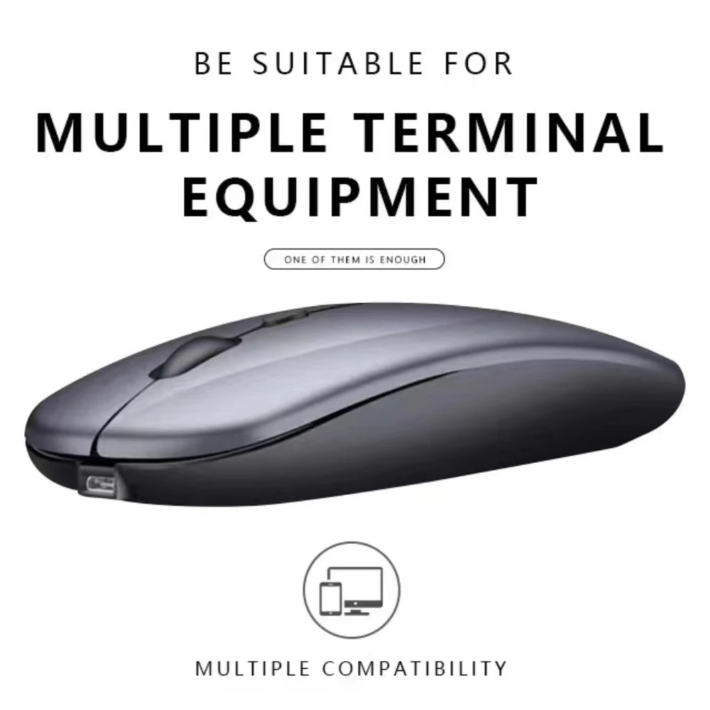 Souris Sans Fil Double Mode Bluetooth & 2,4 GHz – Rechargeable, Silencieuse et DPI Réglable