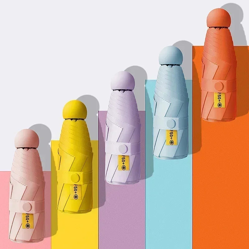 Mini Parapluie Capsule avec boite de rangement – Soleil & Pluie