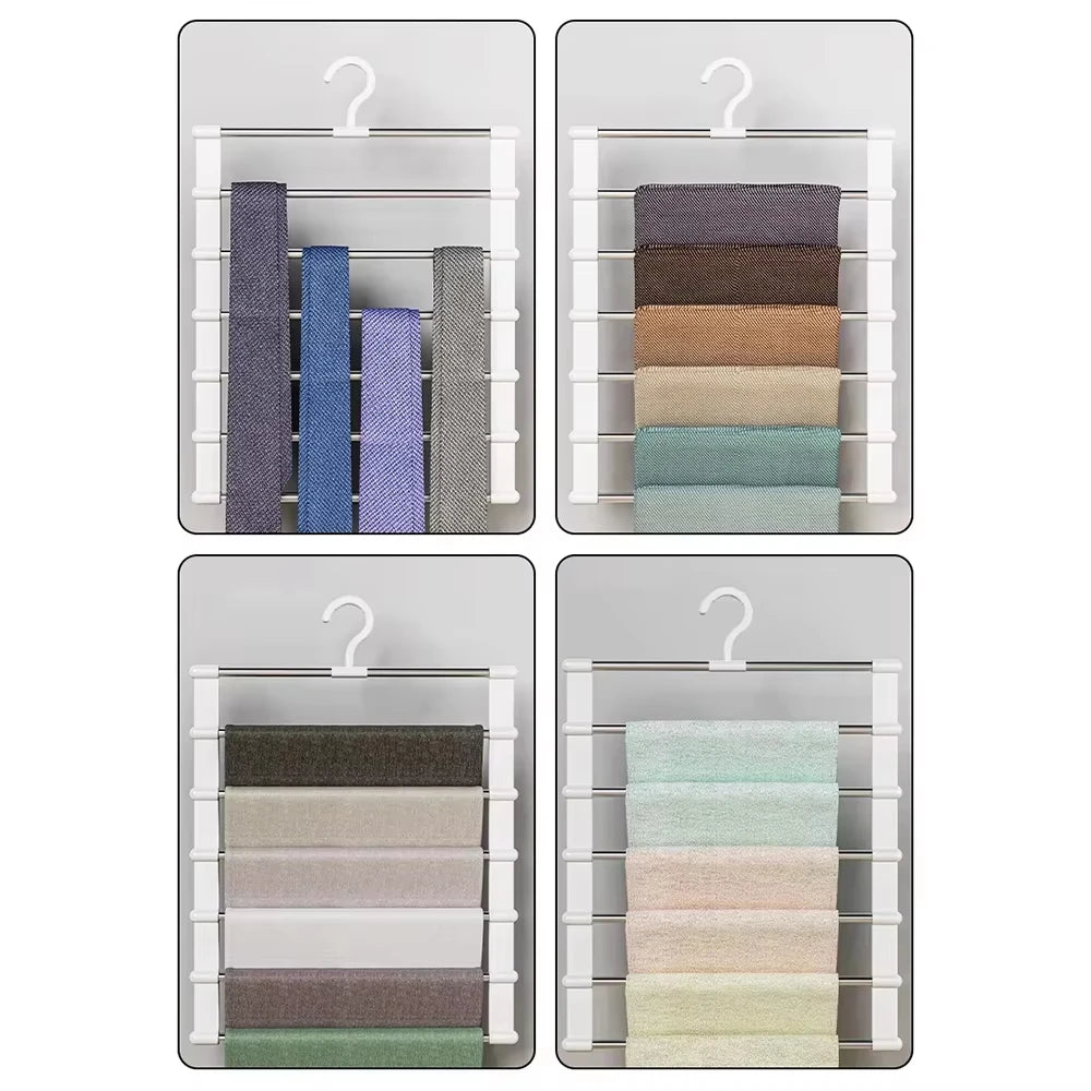 Cintre Porte-Pantalons Pliable 6 Niveaux Gain de Place – 1 ACHETÉ = 1 OFFERT